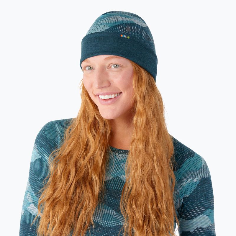 Smartwool Merino megfordítható mandzsettás sapka twilight blue mtn scape 7
