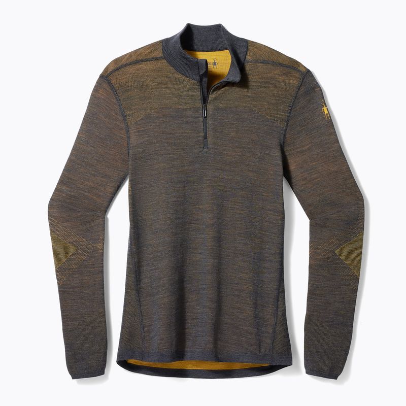 Férfi hőaktív pulóver Smartwool Intraknit Thermal Merino Baselayer 1/4 Zip charcoal/gold 3