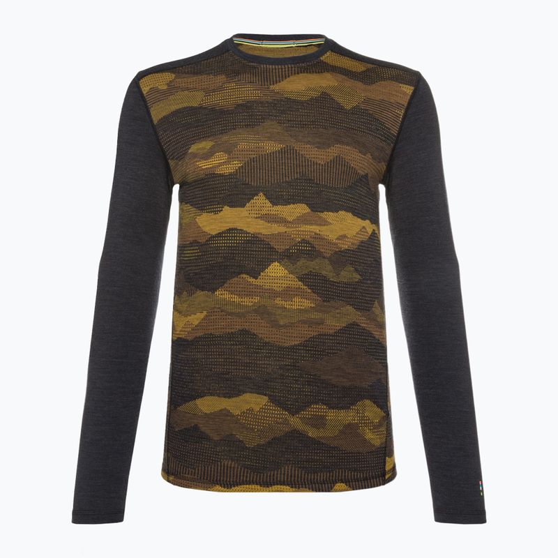 Férfi termoaktív pulóver Smartwool Merino 250 Baselayer Crew Boxed charcoal mtn scape 3