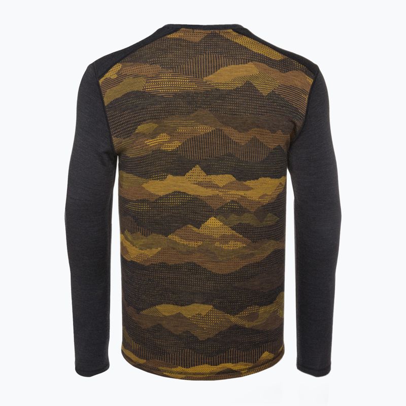 Férfi termoaktív pulóver Smartwool Merino 250 Baselayer Crew Boxed charcoal mtn scape 4