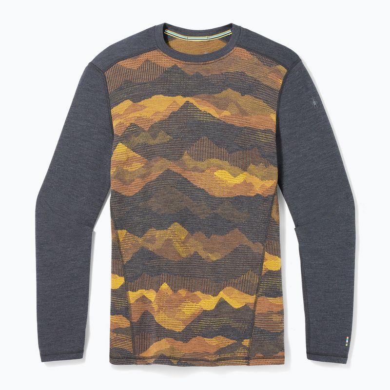 Férfi termoaktív pulóver Smartwool Merino 250 Baselayer Crew Boxed charcoal mtn scape 6