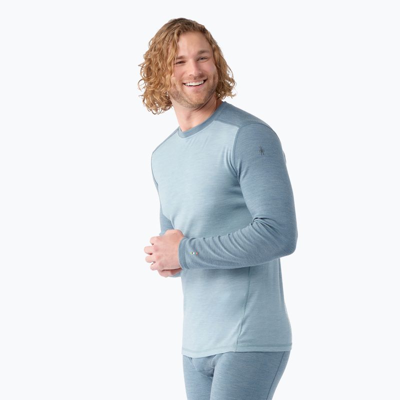 Férfi Smartwool Merino 250 Baselayer Crew dobozos ónkék-ólom termál póló