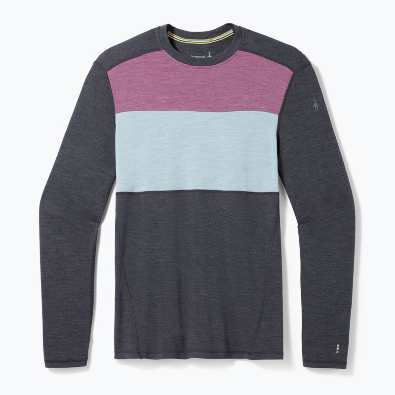 Férfi termoaktív pulóver Smartwool Thermal Merino Baselayer Colorblock Crew Boxed charcoal 3