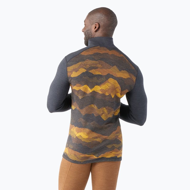 Férfi termoaktív pulóver Smartwool Merino 250 Baselayer 1/4 Zip Boxed charcoal mtn scape 2