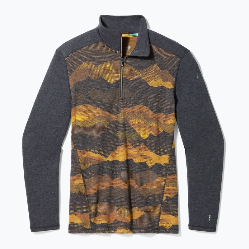 Férfi termoaktív pulóver Smartwool Merino 250 Baselayer 1/4 Zip Boxed charcoal mtn scape 3