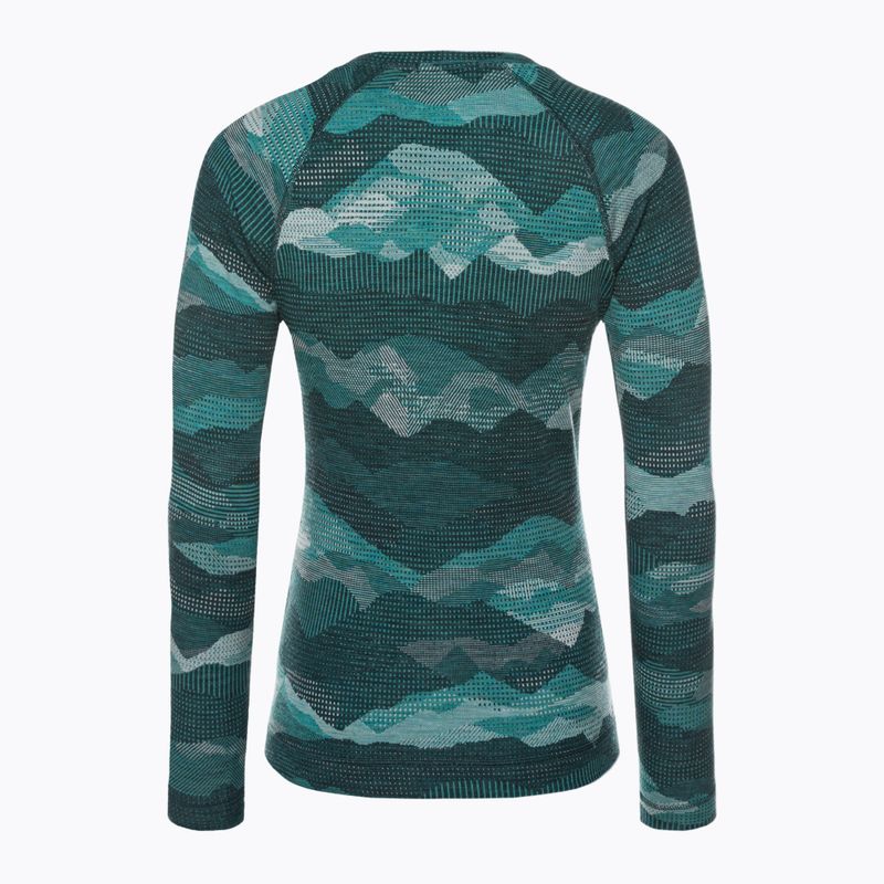 Női Smartwool Merino 250 Baselayer Crew dobozos thermo póló twilight blue mtn scape 4