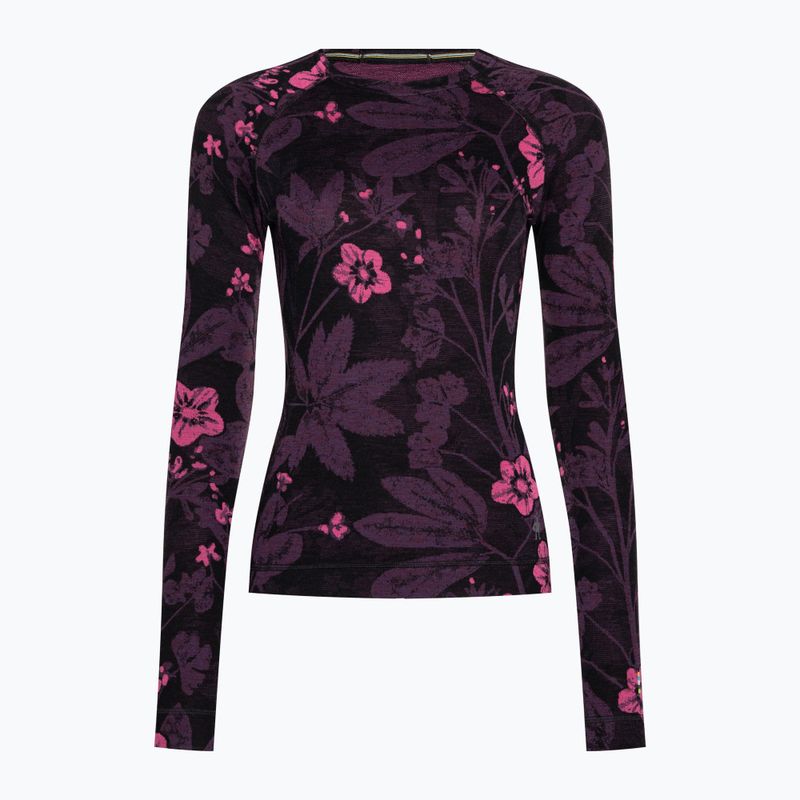 Női termoaktív felső Smartwool Merino 250 Baselayer Crew Boxed purple iris floral 3