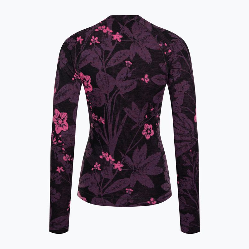 Női termoaktív felső Smartwool Merino 250 Baselayer Crew Boxed purple iris floral 4