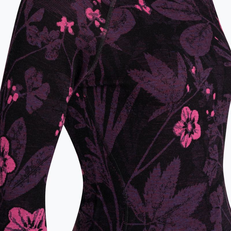 Női termoaktív felső Smartwool Merino 250 Baselayer Crew Boxed purple iris floral 5