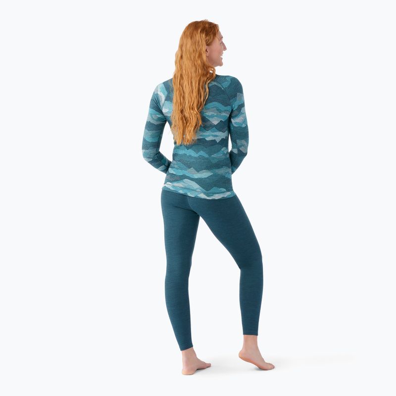 Női termoaktív pulóver Smartwool Merino 250 Baselayer Crew Boxed twilight blue mtn scape 2