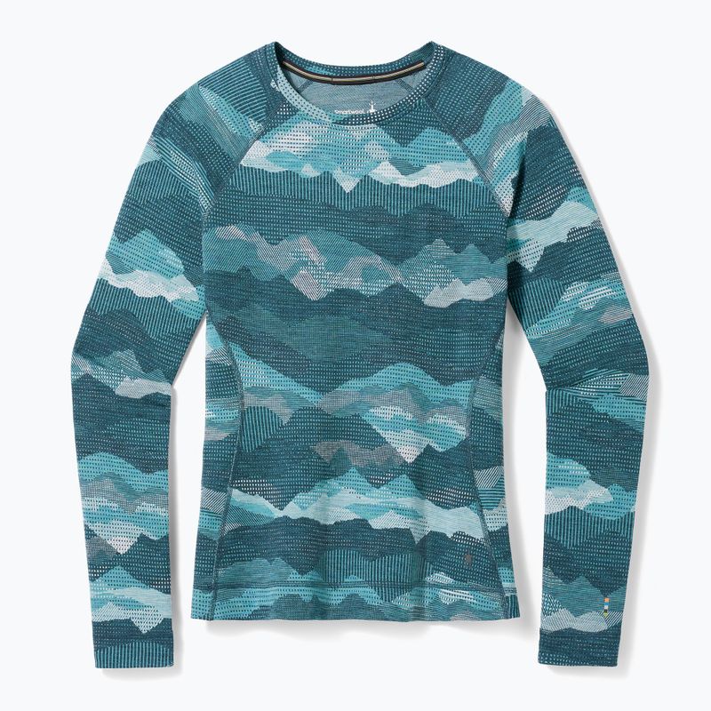 Női termoaktív pulóver Smartwool Merino 250 Baselayer Crew Boxed twilight blue mtn scape 6