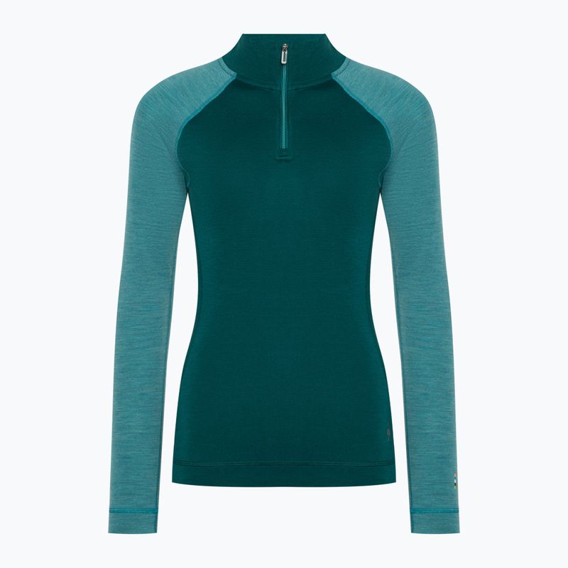 Női thermo hosszú ujjú Smartwool Classic Thermal Merino Baselayer 1/4 Zip Boxed emerald 3