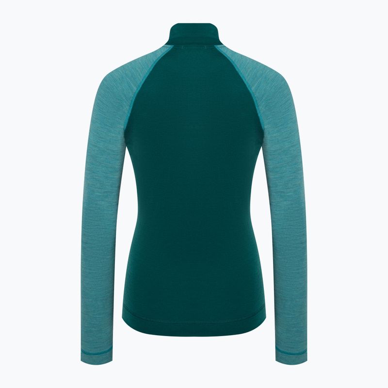 Női termoaktív pulóver Smartwool Classic Thermal Merino Baselayer 1/4 Zip Boxed emerald 4