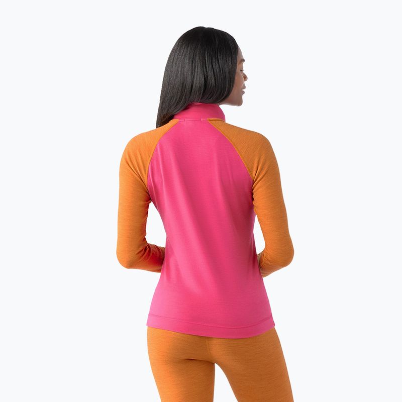 Női thermo hosszú ujjú Smartwool Classic Thermal Merino Baselayer 1/4 Zip Boxed power pink 2