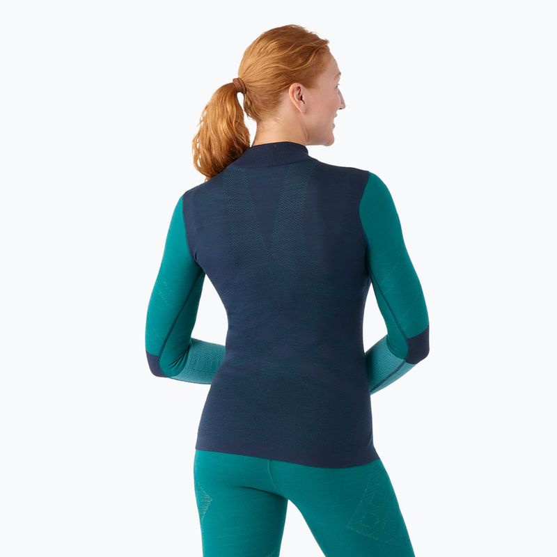 Női termoaktív pulóver Smartwool Intraknit Thermal Merino Baselayer Colorblock 1/4 Zip navy 2