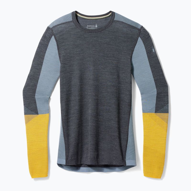 Férfi termoaktív pulóver Smartwool Intraknit Thermal Merino Baselayer Colorblock Crew charcoal 3
