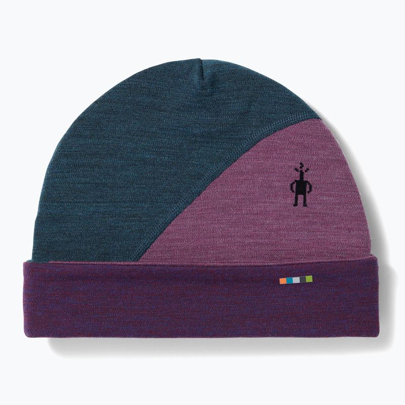 Smartwool Thermal Merino Colorblock téli sapka twilight blue heather