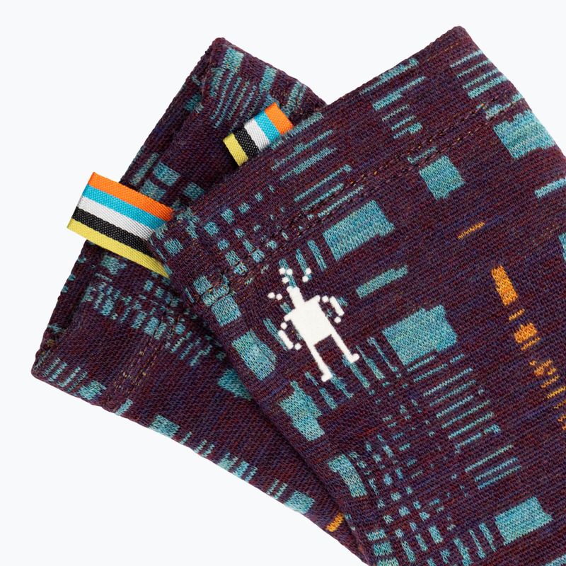 Smartwool Thermal Merino túrakesztyű lila írisz digi kockás 4