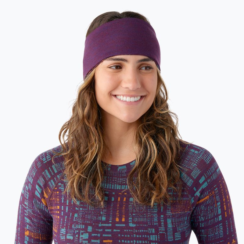 Fejpánt Smartwool Thermal Merino Reversible purple iris digi plaid 3