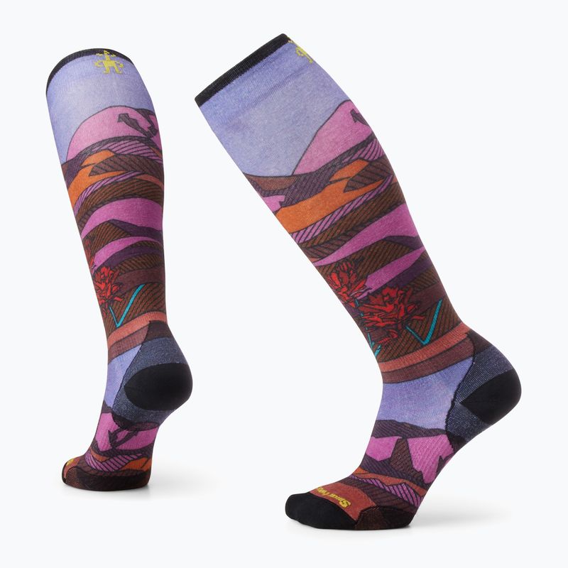Smartwool női sízokni Ski Zero Cushion Floral Field Print OTC picante pikáns 6