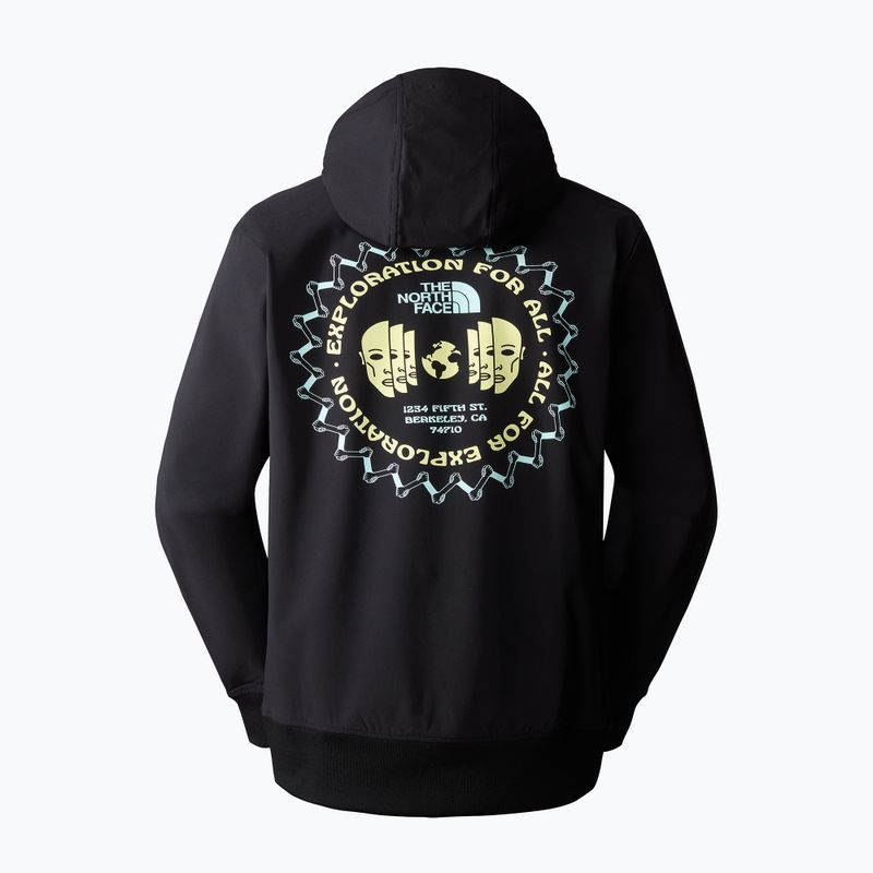 Férfi trekking pulóver The North Face Tekno Logo Hoodie fekete/napsárga sprite 6