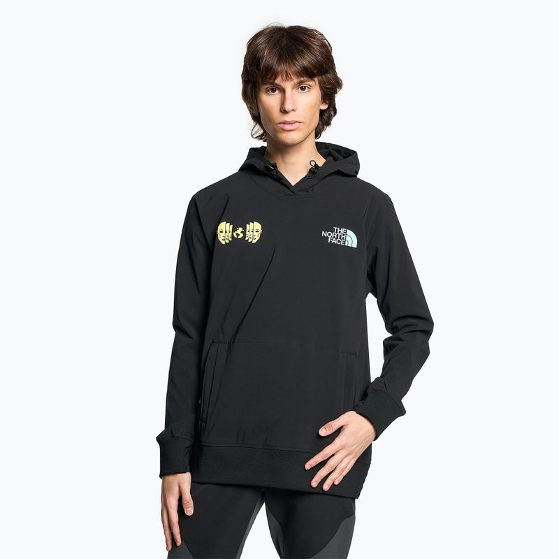 Férfi trekking pulóver The North Face Tekno Logo Hoodie fekete/napsárga sprite