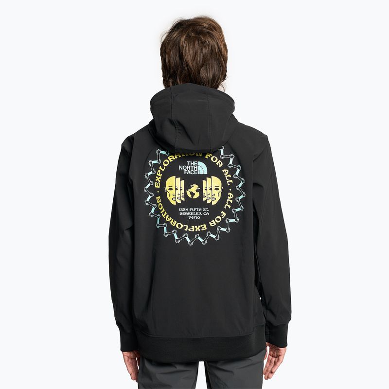 Férfi trekking pulóver The North Face Tekno Logo Hoodie fekete/napsárga sprite 2
