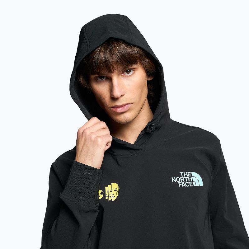 Férfi trekking pulóver The North Face Tekno Logo Hoodie fekete/napsárga sprite 3