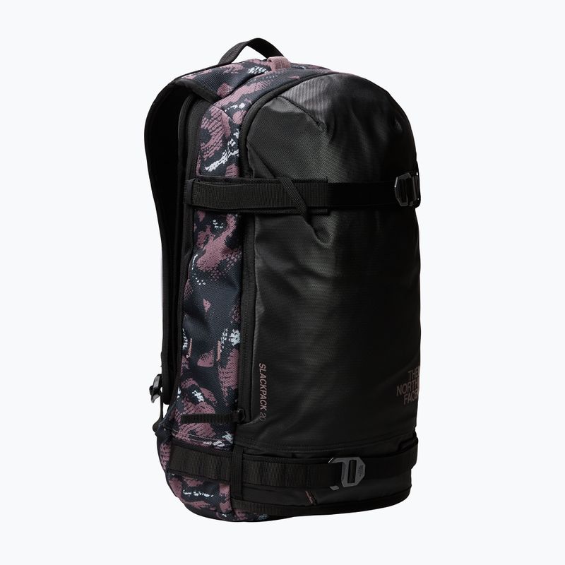 Női snowboard hátizsák The North Face Slackpack 2.0 20 l fawn grey snake charmer print/fekete/fekete/fawn grey