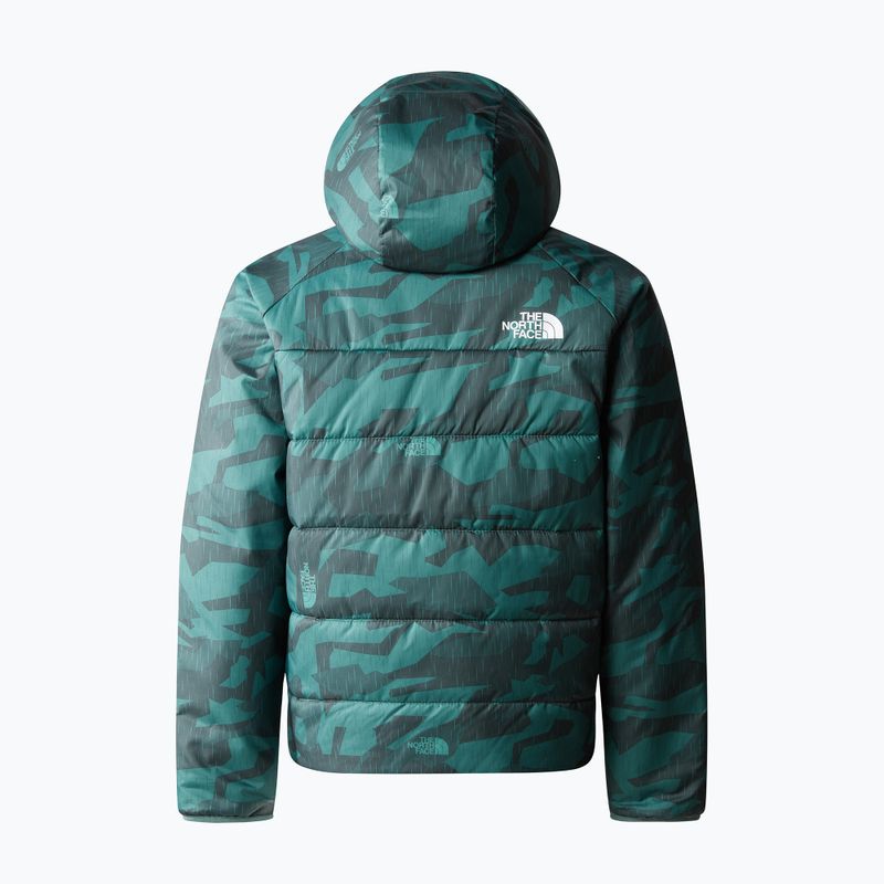 The North Face Reversible Perrito sötét zsálya eső terepszínű nyomtatás/fekete gyermek téli kabát 3