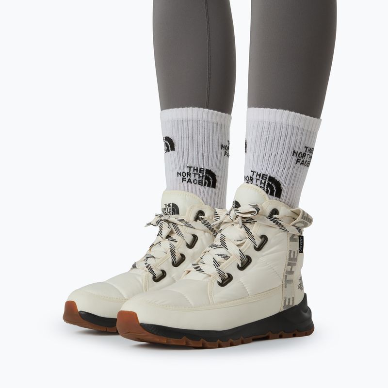 Női téli csizma The North Face Thermoball Lace Up Luxe Wp Gardenia White/Black 8