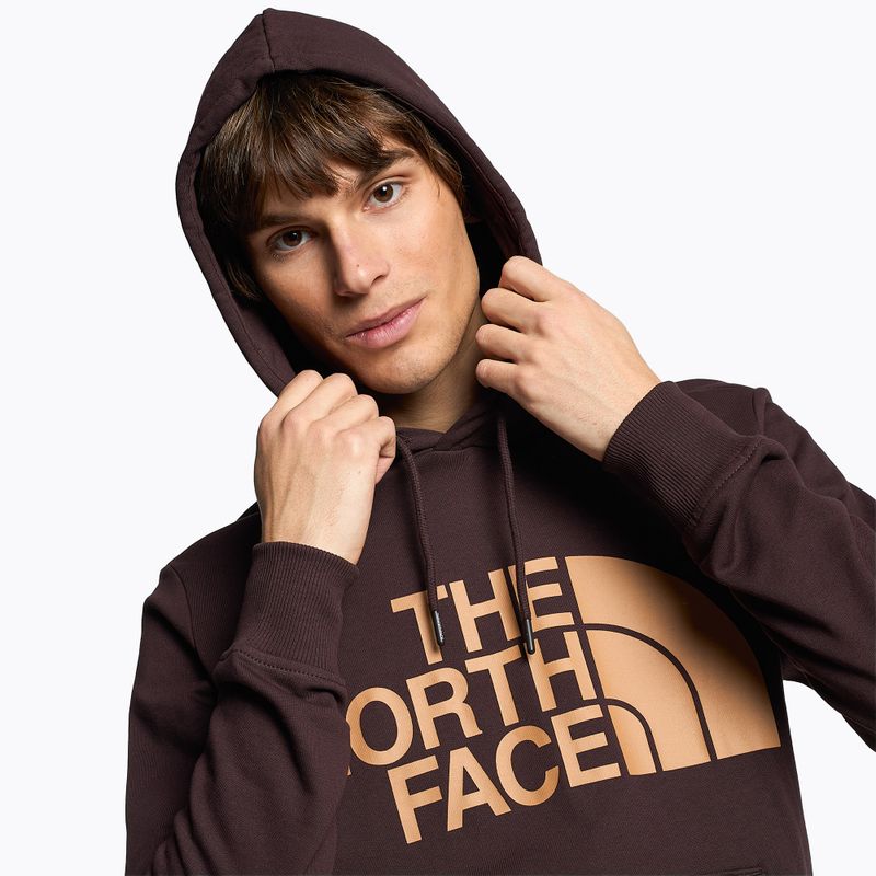 Férfi The North Face Standard Hoodie szénbarna/mandulavajas melegítőfelső 3