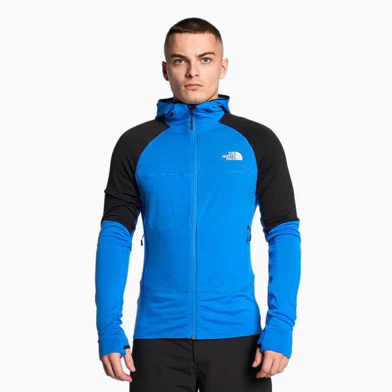 Férfi The North Face Bolt Polartec Fleece kapucnis pulóver optik kék/fekete