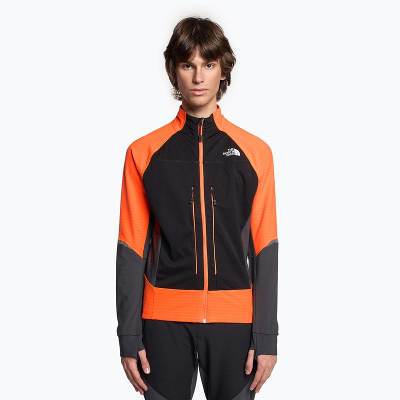 Férfi softshell dzseki The North Face Dawn Turn Softshell Fz fekete/sokkoló narancs/aszfalt szürke