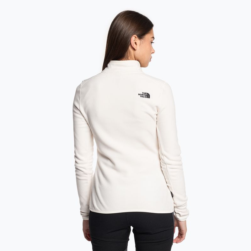 Női gyapjú pulóver The North Face 100 Glacier 1/4 Zip gardenia fehér 2