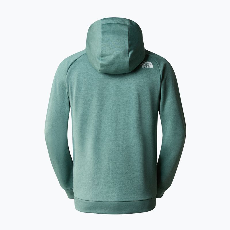 Férfi trekking pulóver The North Face Reaxion Fleece F/Z Hoodie dark sage heather/asphalt szürke 5