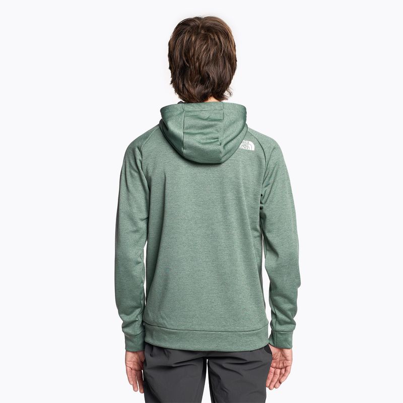 Férfi trekking pulóver The North Face Reaxion Fleece F/Z Hoodie dark sage heather/asphalt szürke 2