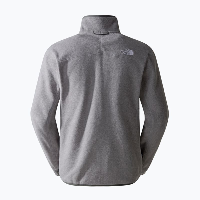 Férfi The North Face 100 Glacier Full Zip fleece pulóver közepes szürke szürke szürkefűz 5