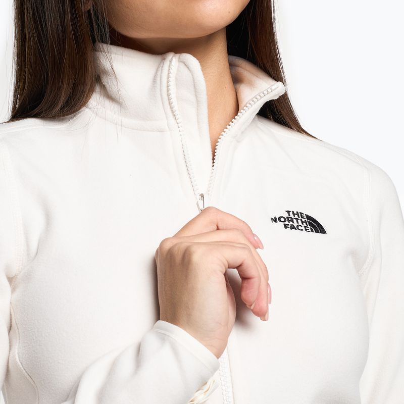 Női gyapjú pulóver The North Face 100 Glacier Fz gardenia fehér 4