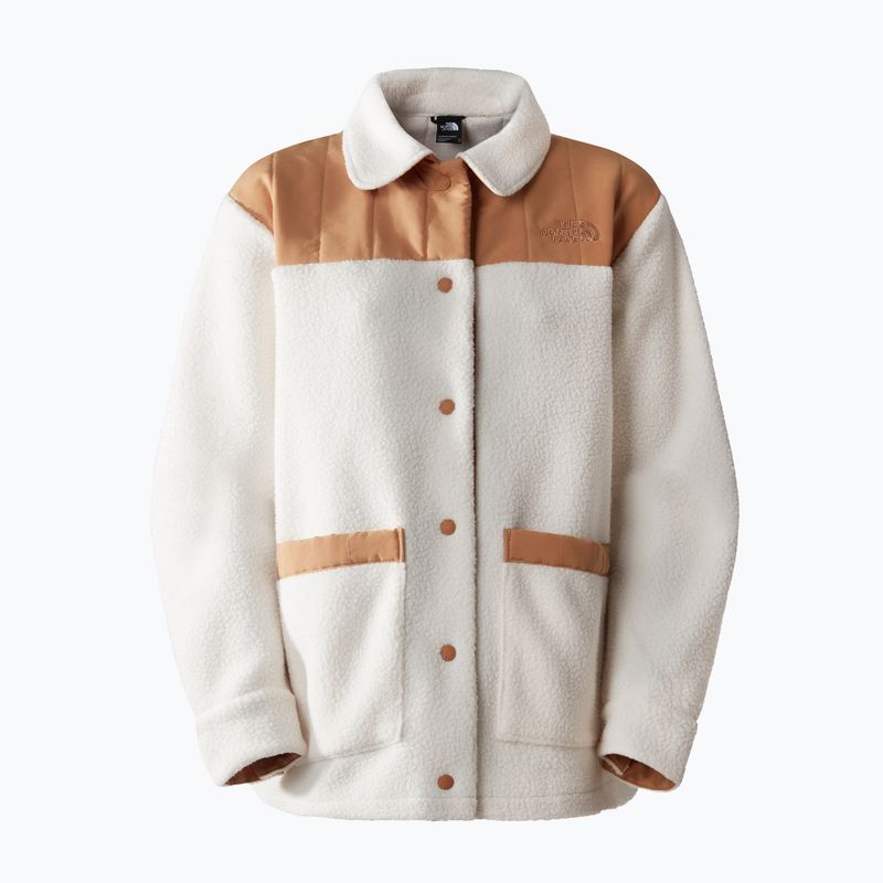Női pulóver The North Face Cragmont Fleece Shacket gardenia white/almond butter 4