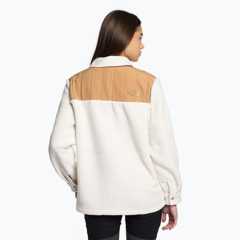 Női pulóver The North Face Cragmont Fleece Shacket gardenia white/almond butter 2