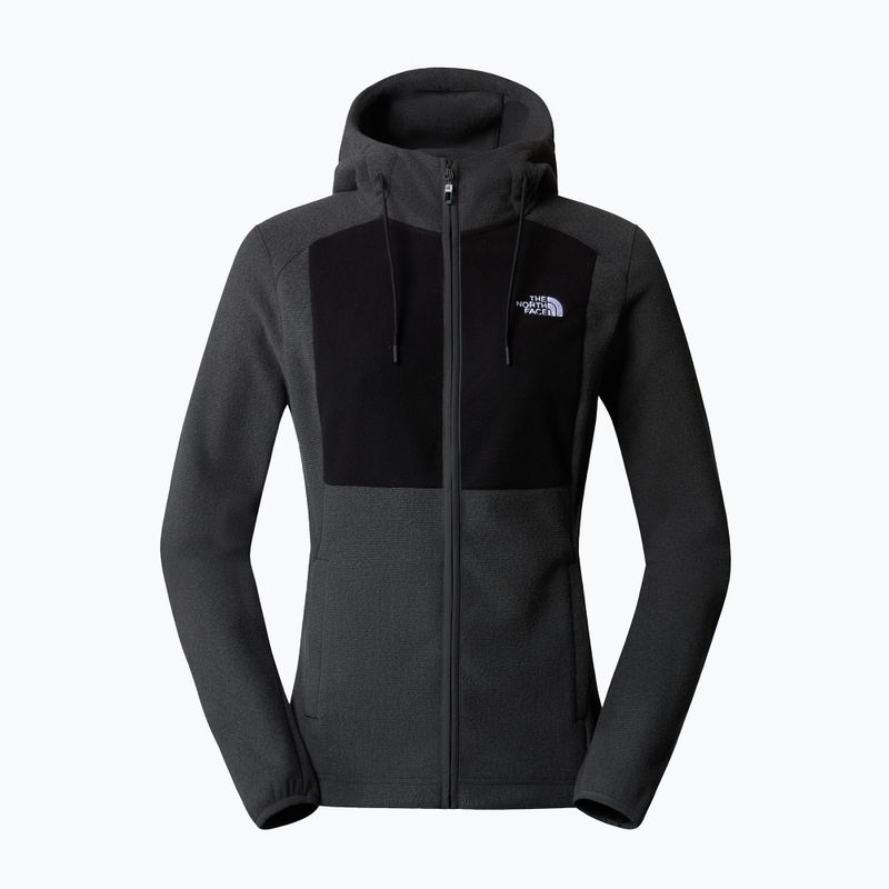 Női The North Face Homesafe Full Zip Fleece Hoodie fekete/aszfalt szürke csíkos/fekete 5