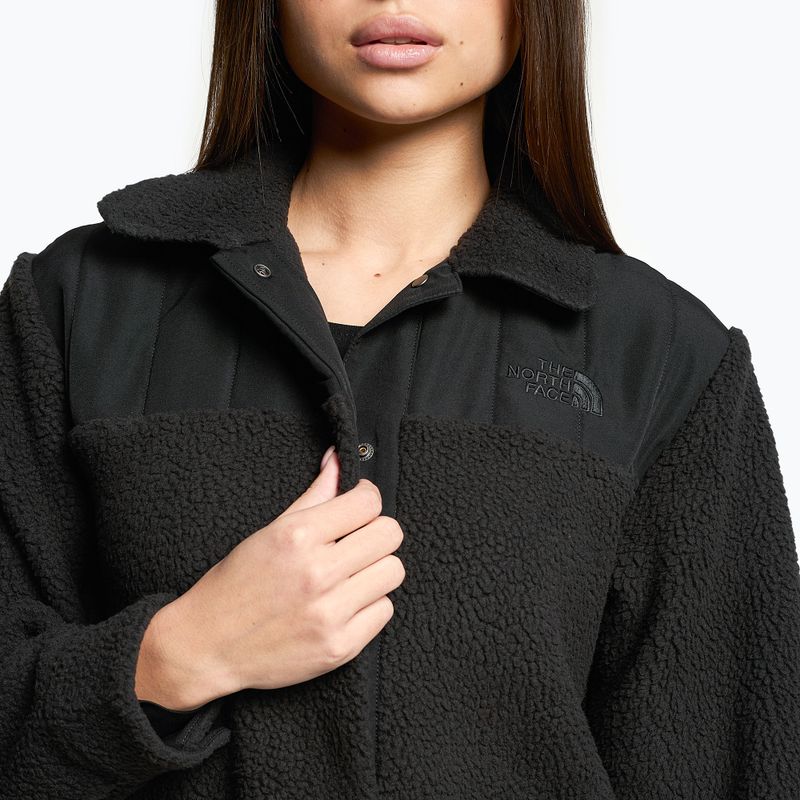 Női pulóver The North Face Cragmont Fleece Shacket fekete 3