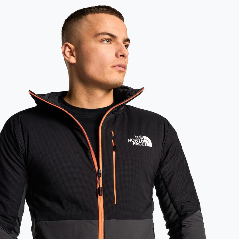 Férfi sí dzseki The North Face Dawn Turn Hybrid Ventrix Hoodie aszfalt szürke/fekete/sokkoló narancssárga 3