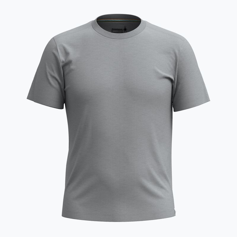 Férfi Smartwool rövid ujjú Tee Slim Fit világosszürke heather trekking póló