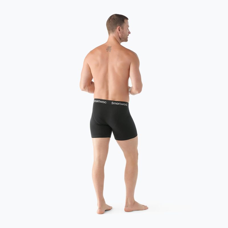 Férfi termikus boxer Smartwool Everyday Merino Boxer Brief dobozban fekete 3