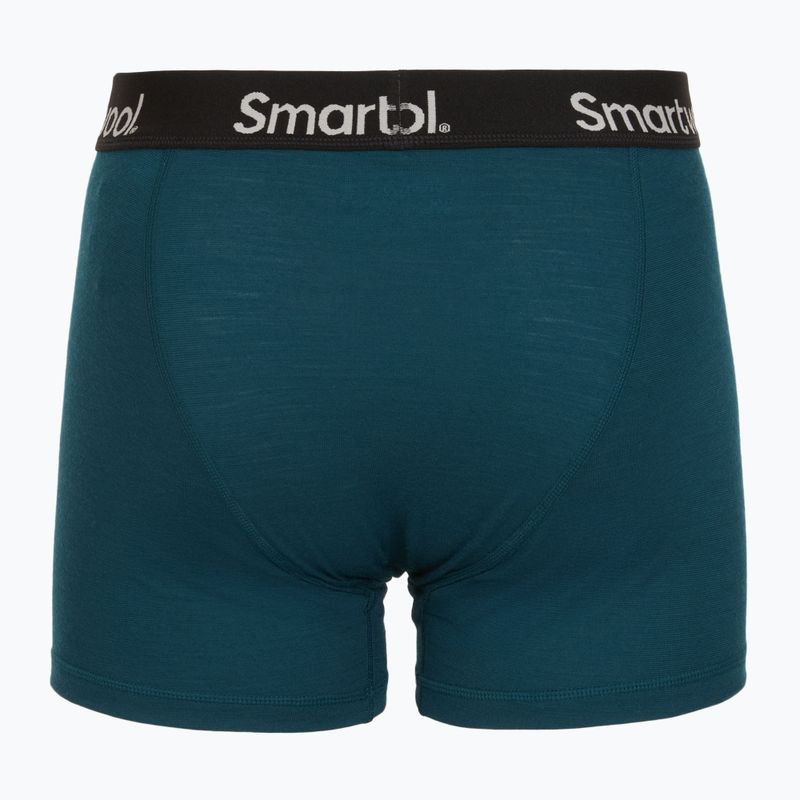 Férfi Smartwool Merino Boxer Thermal Boxer Brief Boxed szürkéskék 2