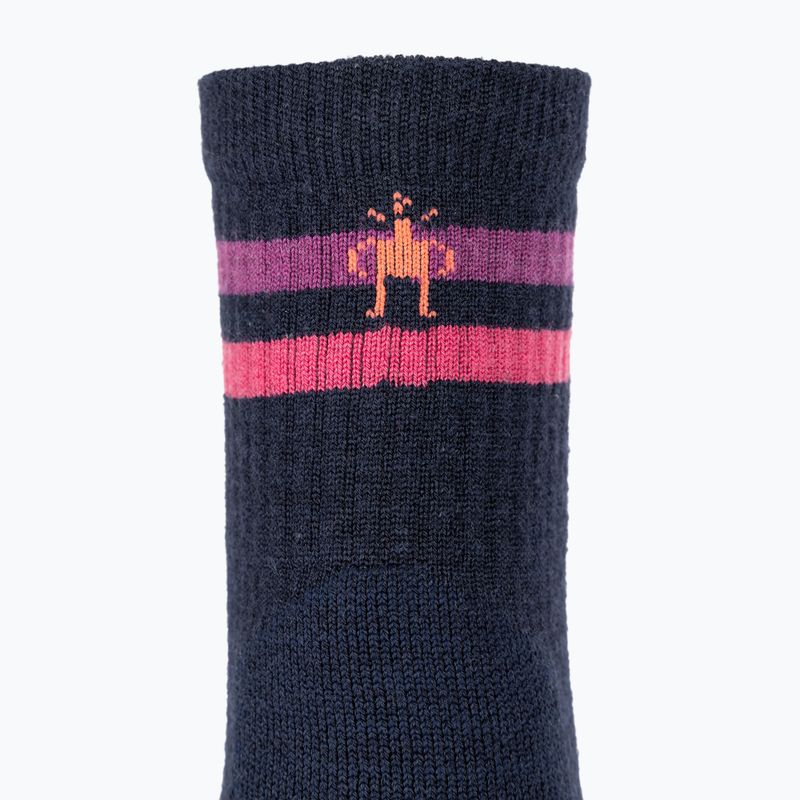 Női trekking zokni Smartwool Hike Light Cushion Tube Stripe Crew deep navy/power pink 3