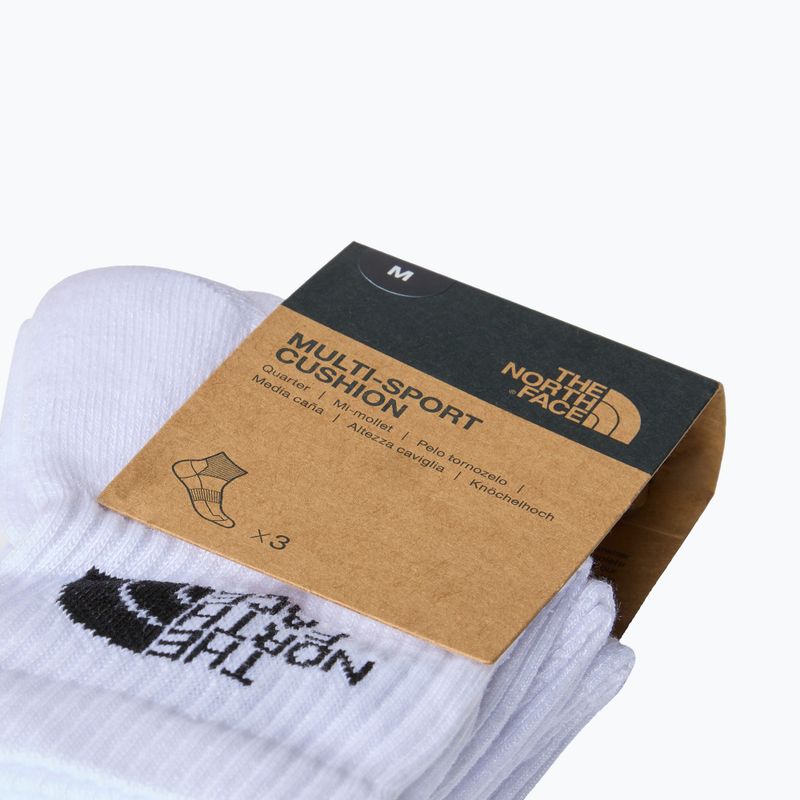 Trekking zokni The North Face Multi Sport Cush Quarter Sock 3 darab white 3