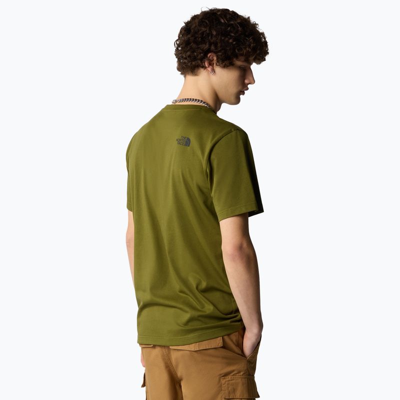 Férfi póló The North Face Simple Dome Tee erdei olívazöld 3